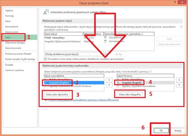 Zmień język w Excelu Online i dostosuj interfejs do swoich potrzeb