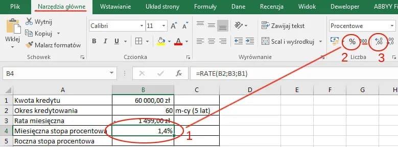 Jak obliczyć ratę kredytu w Excelu: Prosty krok po kroku