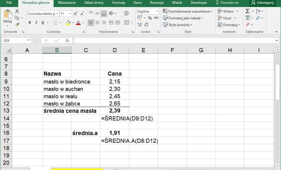 Jak łatwo obliczyć średnią w Excelu i usprawnić swoje analizy