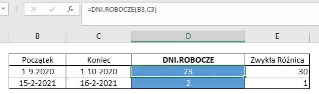 Jak obliczyć ilość dni pomiędzy datami w Excel - najprostsze metody
