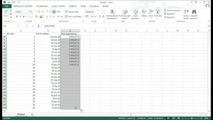 Jak obliczyć ratę kapitałową w Excelu – proste kroki i praktyczne porady