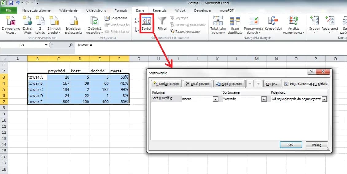 Jak zamienić kolumny miejscami w Excelu - 3 skuteczne metody